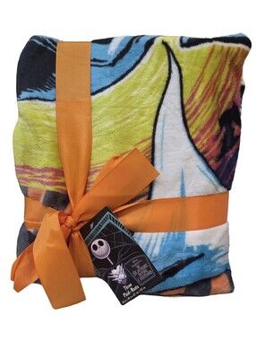 Disney Parks Jack Skellington Pumpkin King NBC 50" x 60" Throw Blanket NEW